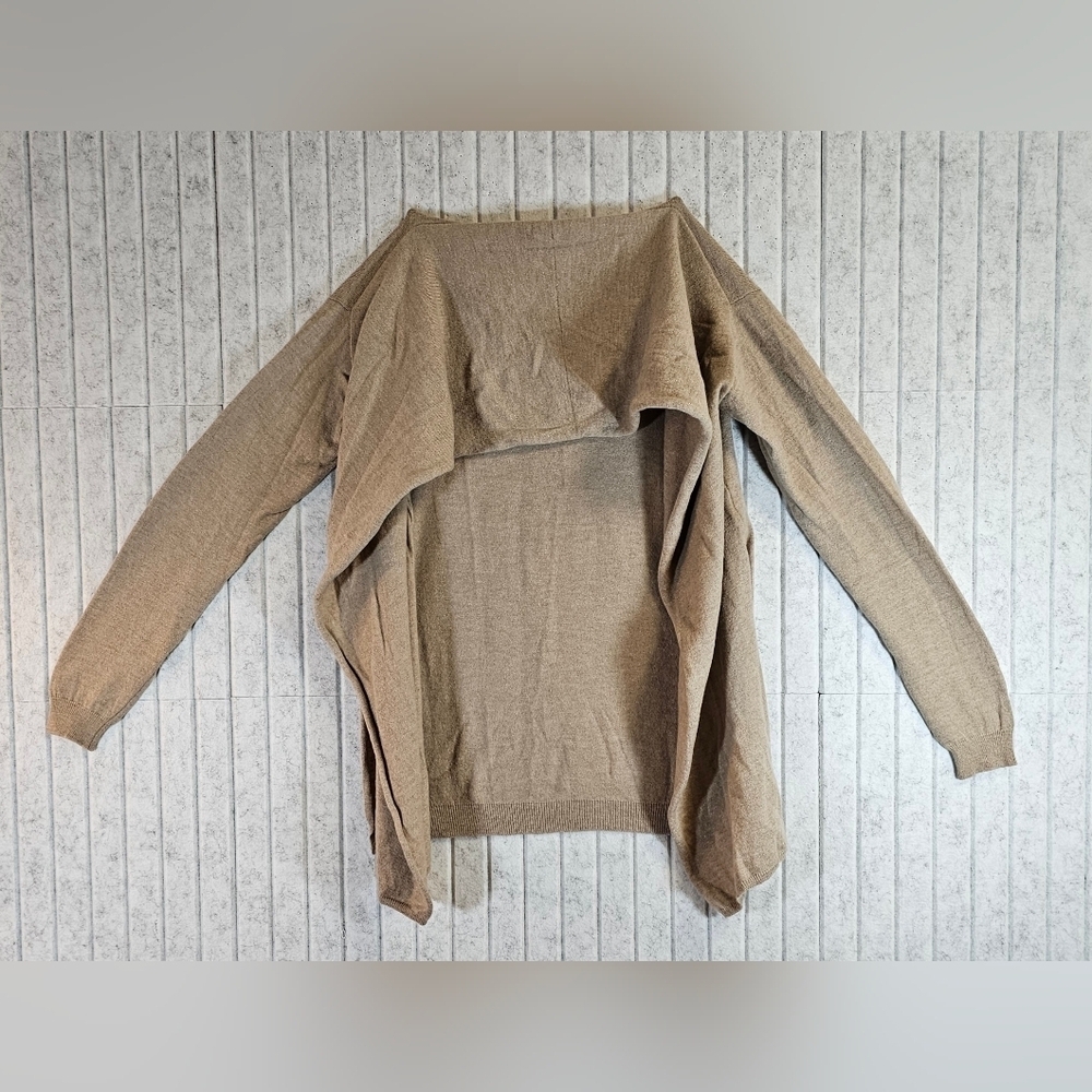 KAOS Made in Italy Women’s Cardigan Sweater Beige Tan Wool Cashmere Small - Picture 2 of 3